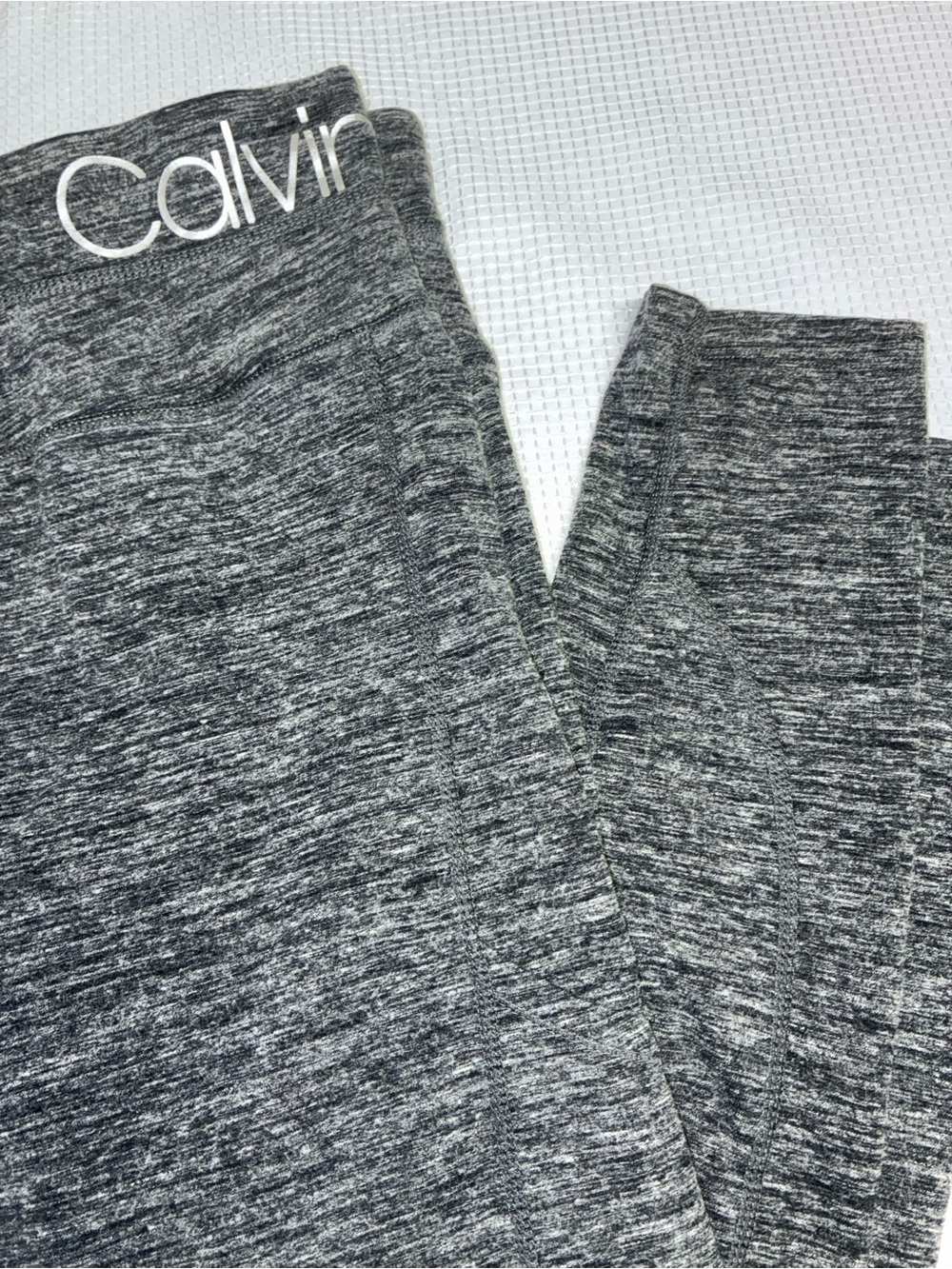 Calvin Klein Charcoal Marled Leggings with Logo Waistband